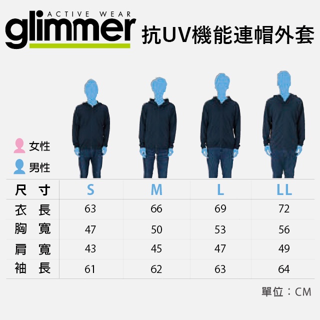 原廠】台灣現貨】日本 glimmer 抗UV機能連帽外套 快乾 涼感 排汗 情侶裝 班服 工作服 團體 社團 輕薄 防曬-細節圖7