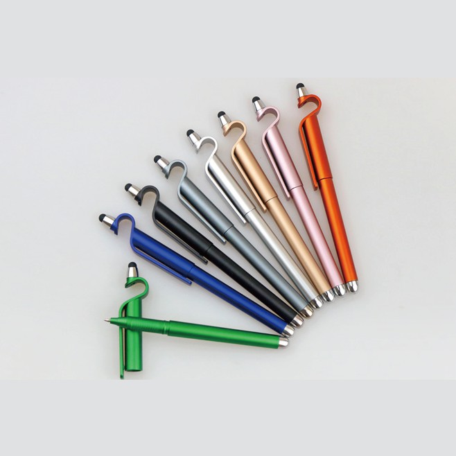 【手機架】【觸控筆】【中性筆】【客製化】C型觸控中性筆 少量客製化 追劇神器 廣告筆 行銷用品 婚禮小物-細節圖2