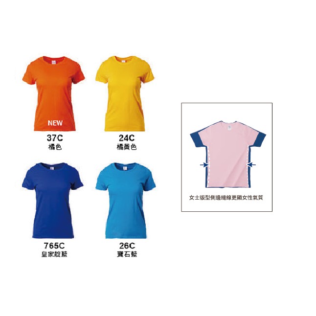 【原廠授權】【台灣現貨】【立即出貨】【100%純棉】Gildan美國棉 76000L 女版修身素T T恤 經典 短袖-細節圖5