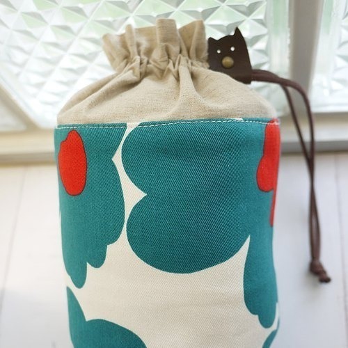 歐風花朵束口收納包/日本進口夏日出遊/快速出貨/-細節圖7