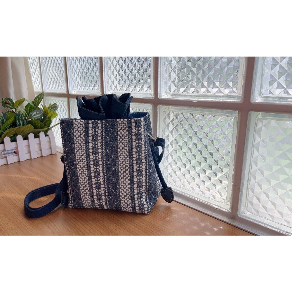 網紅三層束口包/歐洲進口刺繡布-細節圖4