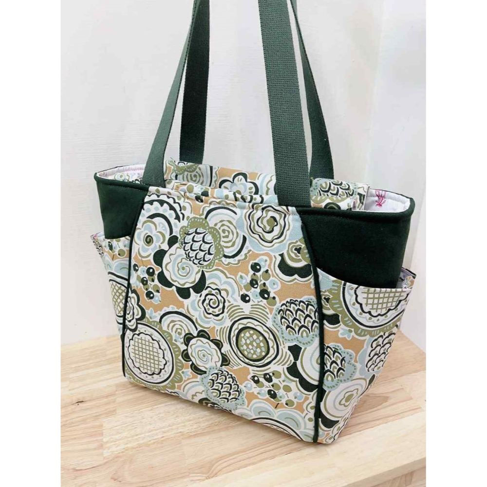 多格層媽媽包/現貨/附背帶/底板/椿花-細節圖8