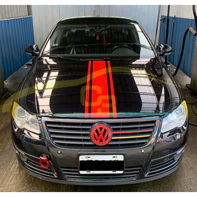 C3車體彩繪工作室 引擎蓋 拉線 D款 三線拉線 車身 貼紙 造型 彩繪 運動 風格 賽車 車身膠膜 車膜 車貼 設計