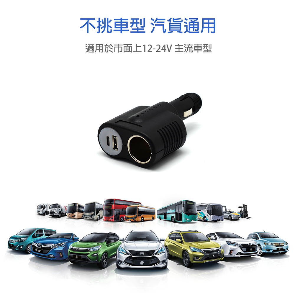 台灣製 Cliff Top 36W PD USB-C + QC 3.0 車用充電器 雙孔輸出 快充充電器 點菸孔 車充-細節圖5