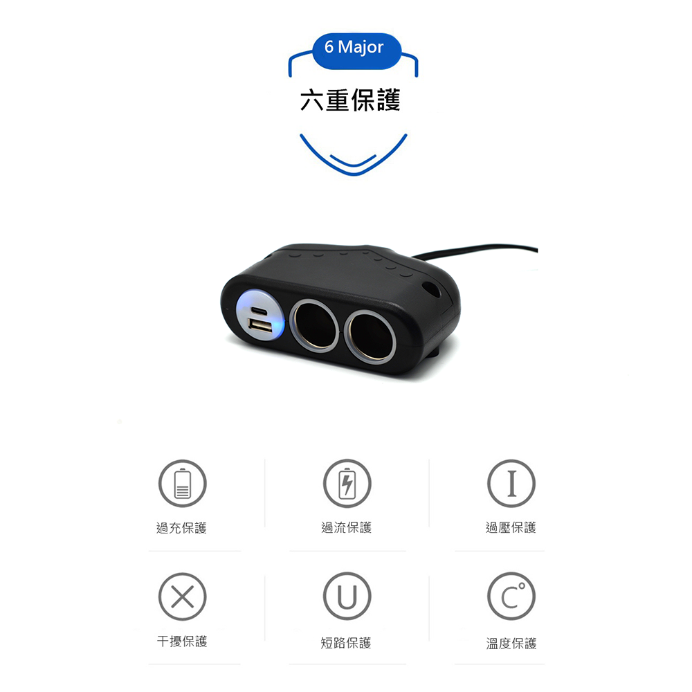台灣製 Cliff Top 36W PD USB-C + QC 3.0 車用充電器 雙孔輸出 快充充電器 點菸孔 車充-細節圖3