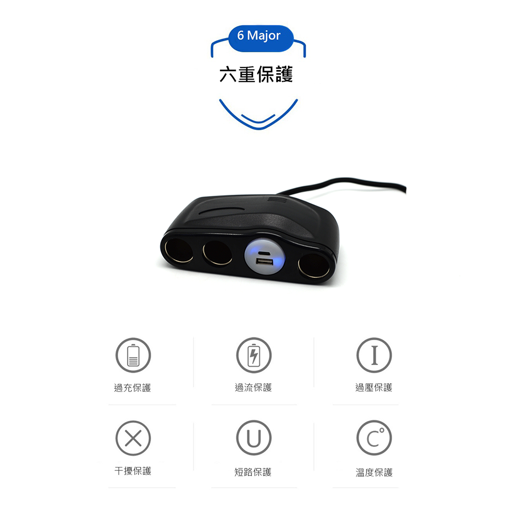台灣製 Cliff Top 36W PD USB-C + QC 3.0 車用充電器 雙孔輸出 快充充電器 點菸孔 車充-細節圖3