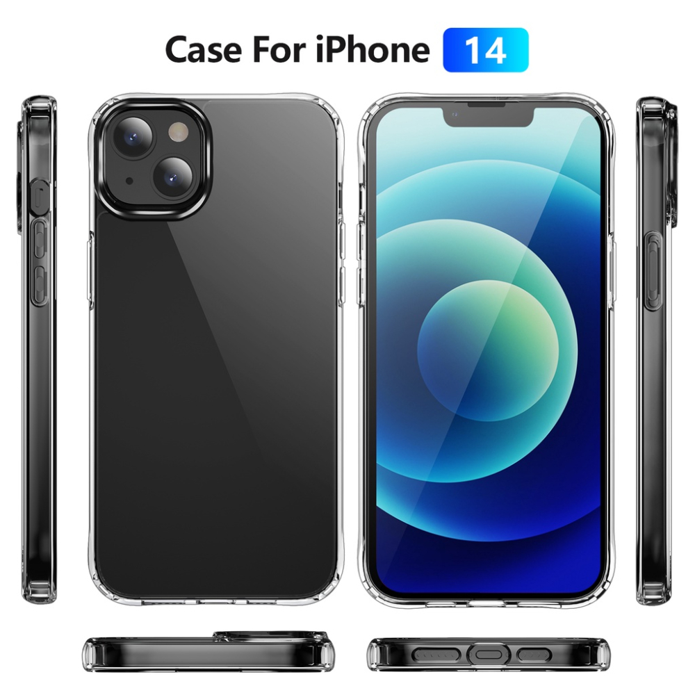 iPhone 14 pro 透明手機殼 蘋果手機殼 i14手機殼 14手機殼 透明全氣墊防摔手機殼 軟/硬空壓殼-細節圖2