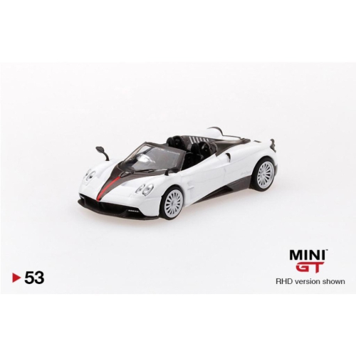 【工匠模型】MINI GT #53 1:64 Pagani Huayra Roadster 白 模型車 香港限定 - 工匠模型