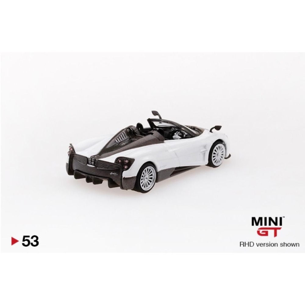 【工匠模型】MINI GT #53 1:64 Pagani Huayra Roadster 白 模型車 香港限定