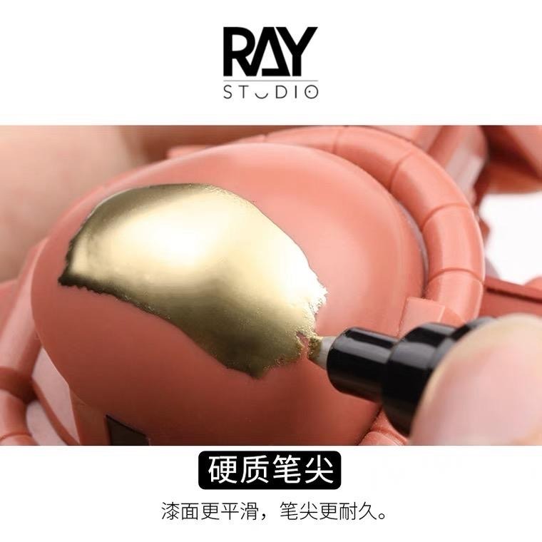 【工匠模型】RAY的模型世界 超級電鍍金馬克筆 鈦金 香檳金 鏡面麥克筆-細節圖3