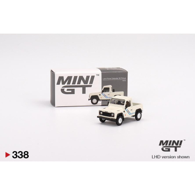 【工匠模型】MINI GT #338 1:64 Land Rover Defender 90 Pick Up 白