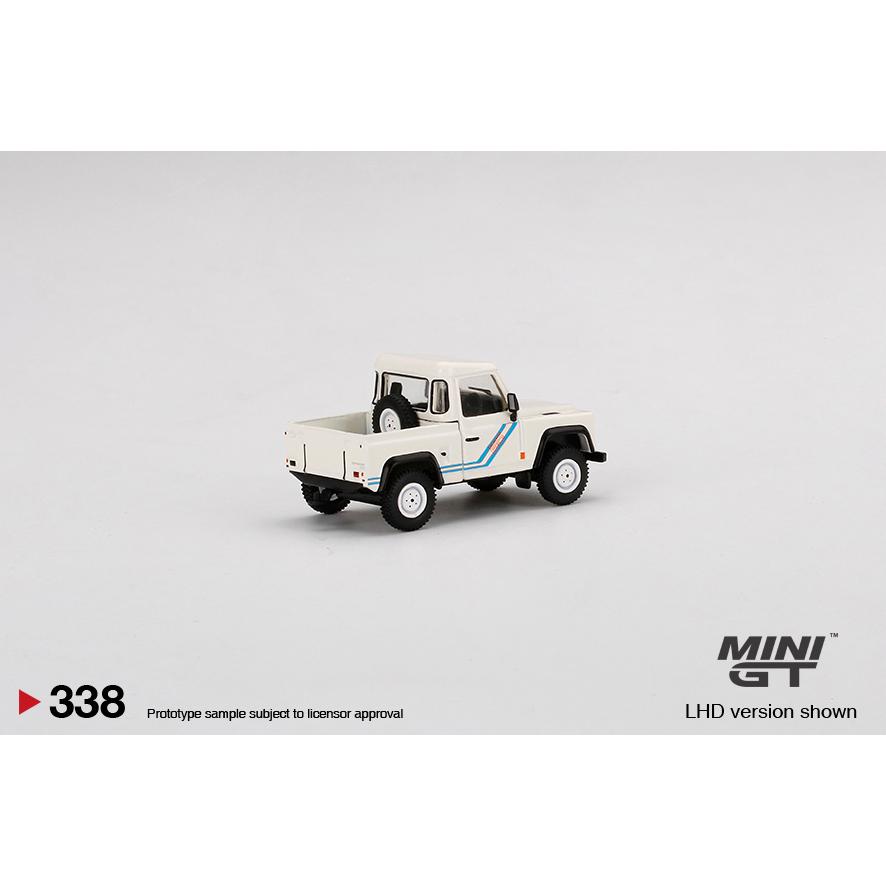【工匠模型】MINI GT #338 1:64  Land Rover Defender 90 Pick Up 白-細節圖3