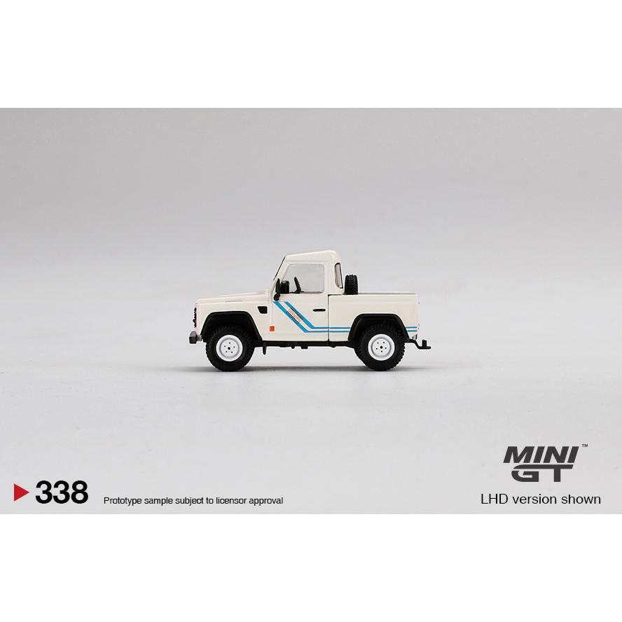 【工匠模型】MINI GT #338 1:64  Land Rover Defender 90 Pick Up 白-細節圖4