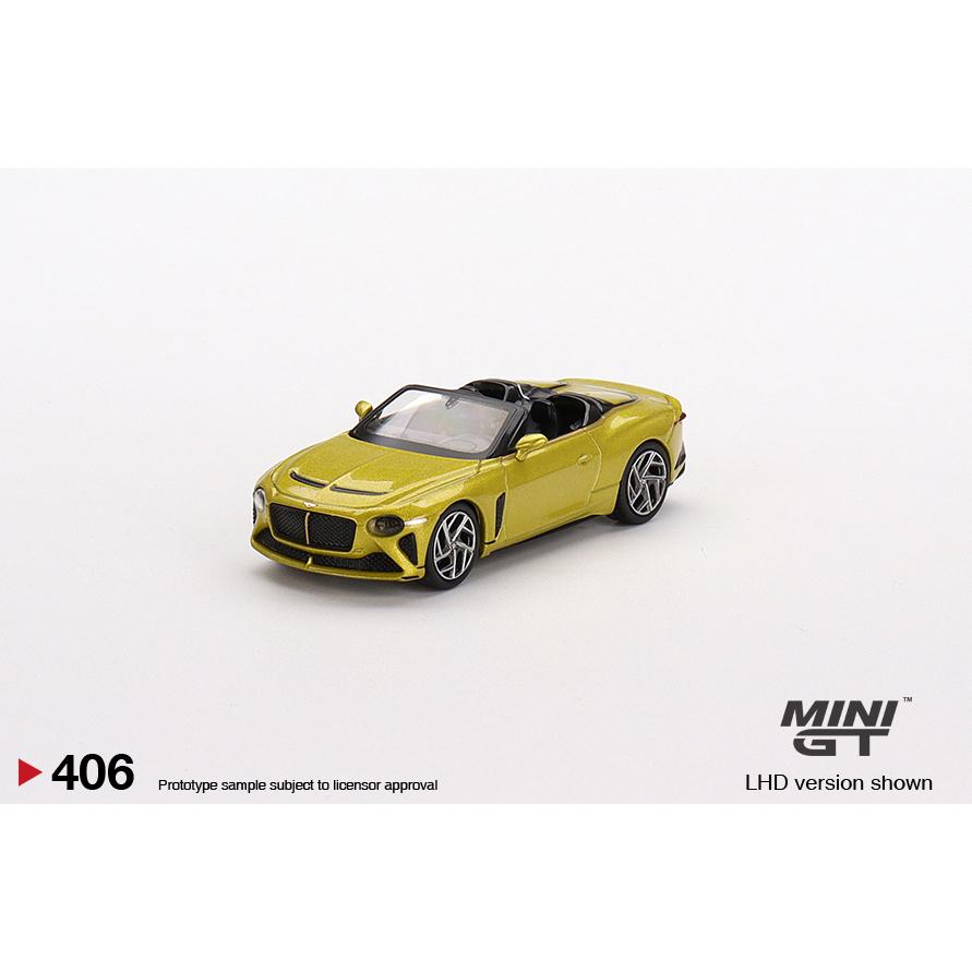 【工匠模型】MINI GT #406 1:64  Bentley Mulliner Bacalar 芥末色-細節圖2