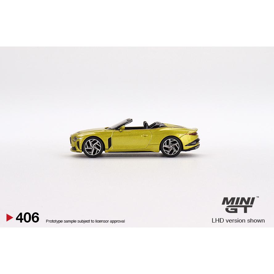 【工匠模型】MINI GT #406 1:64  Bentley Mulliner Bacalar 芥末色-細節圖4