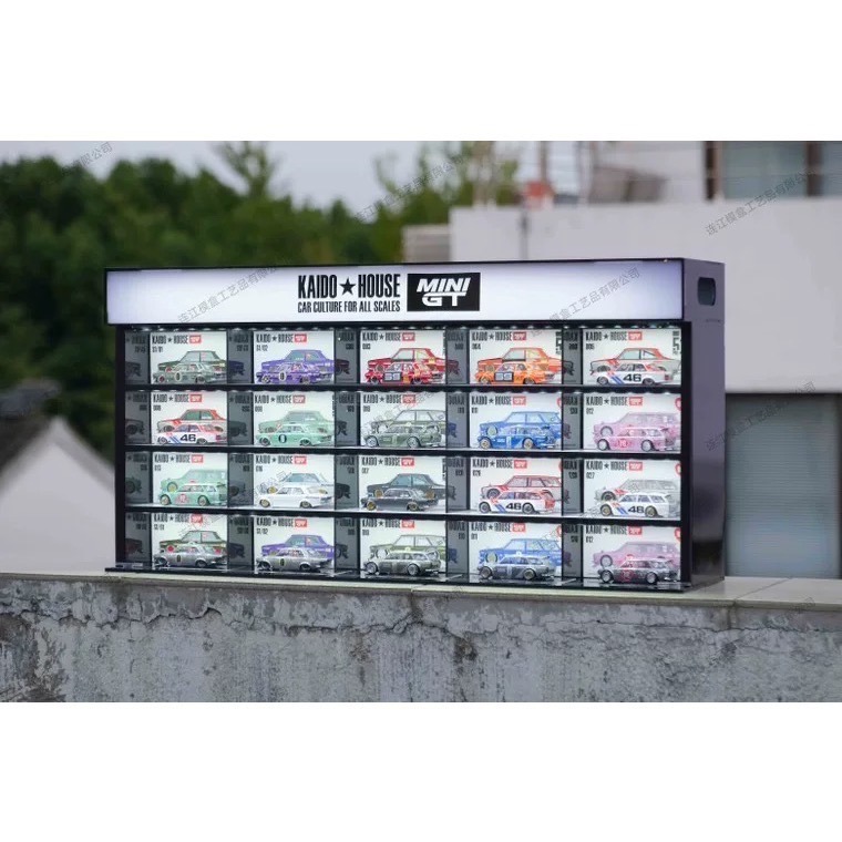 【工匠模型】MINI GT 多美 TLV 小車 1:64 模型車展示盒 25格 防塵展示櫃 壓克力展示盒 收納盒 帶燈-細節圖8