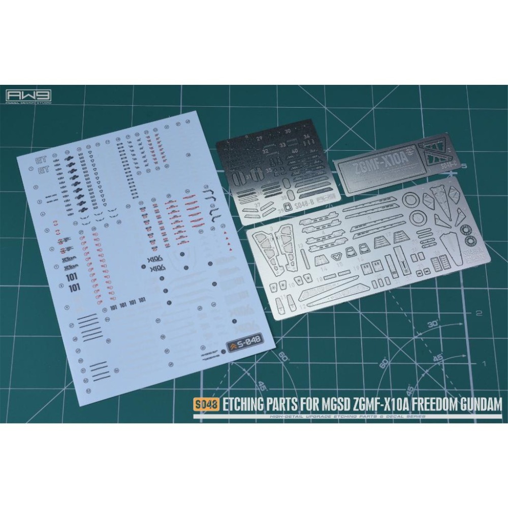 【工匠模型】鋼魂 AW9 S48 MASTER GRADE SD MGSD 自由鋼彈 專用蝕刻片 附水貼-細節圖5