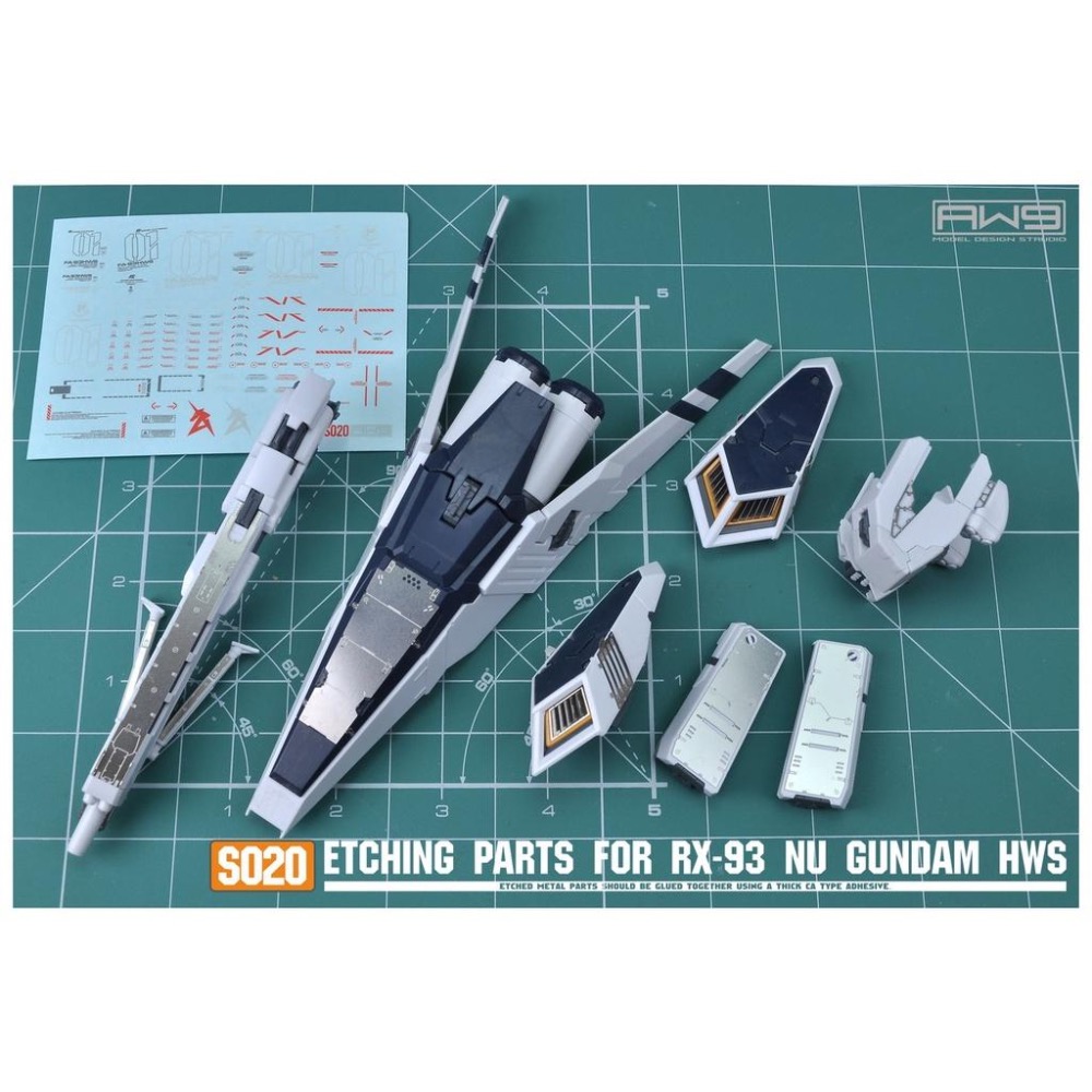 【工匠模型】AW9 S20 RG RX-93 NU鋼彈 牛鋼彈 HWS重武裝套件蝕刻片 MadWorks 鋼魂-細節圖2