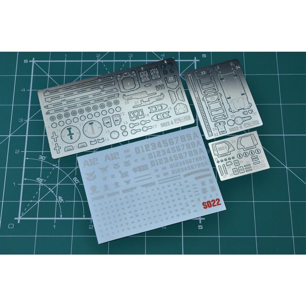 【工匠模型】AW9 S22 HG1/144 GTO MS-06S ZAKU 夏亞專用 薩克2 紅色彗星薩克 蝕刻片水貼-細節圖6