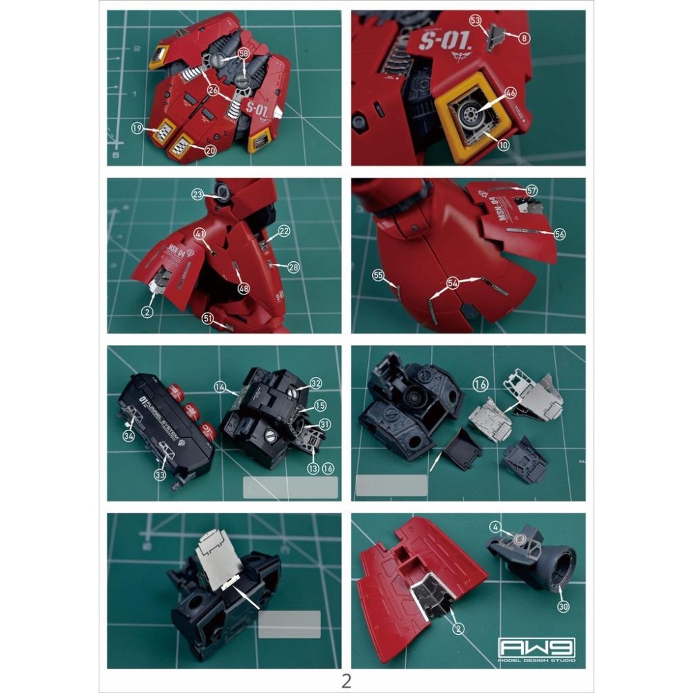 【工匠模型】AW9 S04 RG1/144 RG #29 MSN-04 SAZABI 沙薩比 MADWORKS 鋼魂-細節圖2