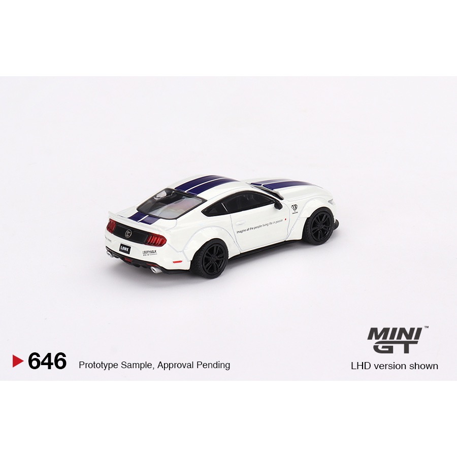 ￼【工匠模型】MINI GT 1/64  福特 FORD MUSTANG GT LB-WORKS White 646-細節圖3
