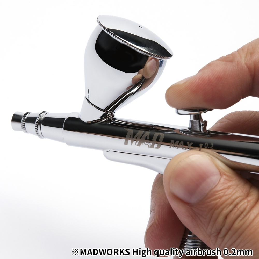【工匠模型】MADWORKS 雙動式 噴筆 0.2mm 噴筆 MADMAX-01-細節圖4