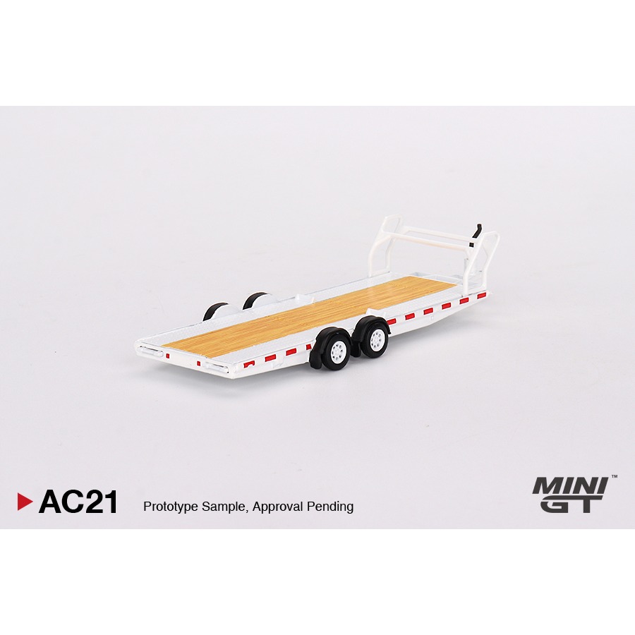 【工匠模型】MINI GT AC21 Car Hauler Trailer White-細節圖2