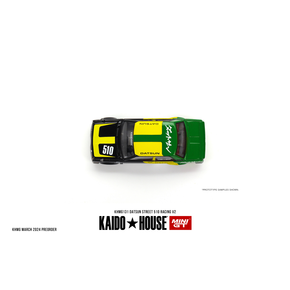 Kaido House x Mini GT KHMG131 Datsun Street 510 Racing V2綠色-細節圖2