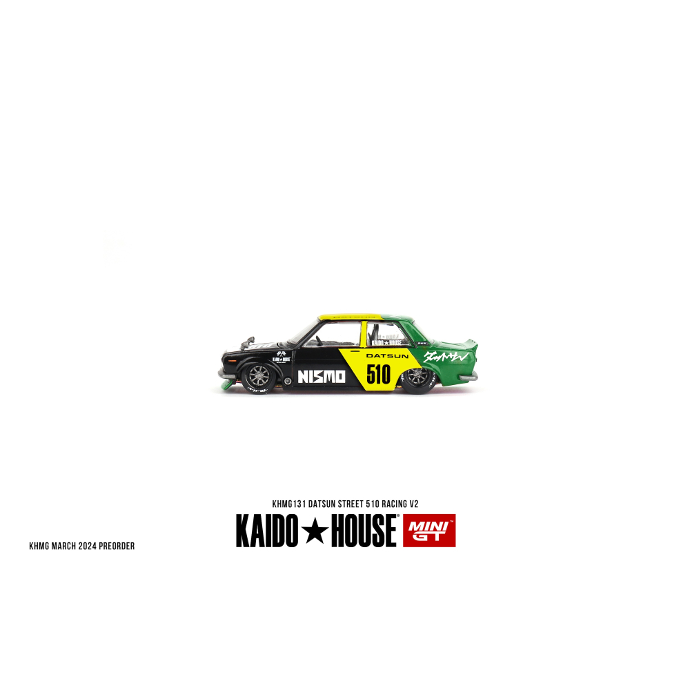 Kaido House x Mini GT KHMG131 Datsun Street 510 Racing V2綠色-細節圖3