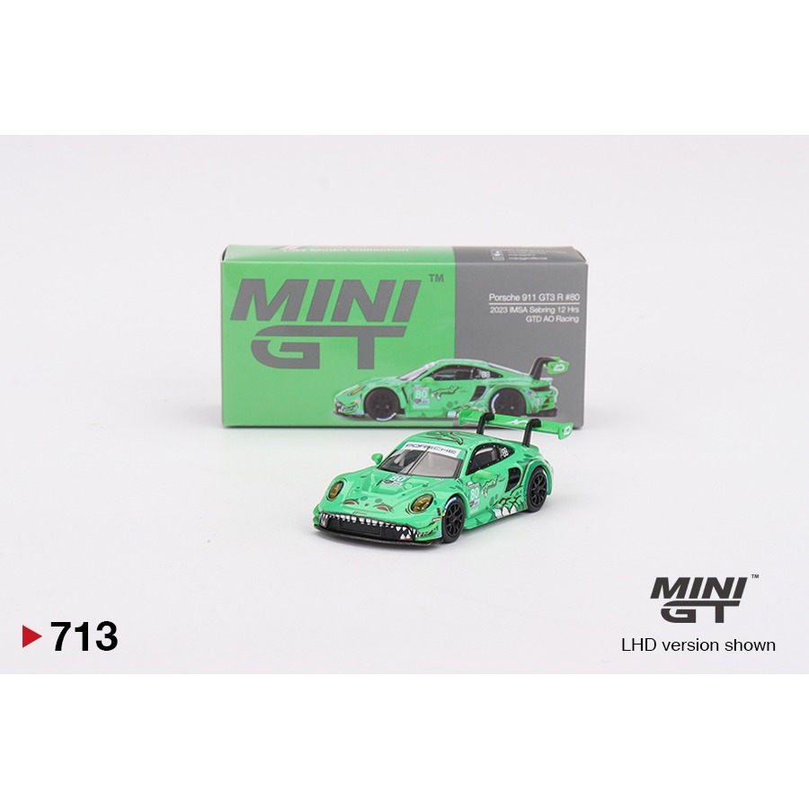 【工匠模型】MINI GT #713 Porsche 911 GT3 R #80 2023 IMSA Sebring-細節圖4