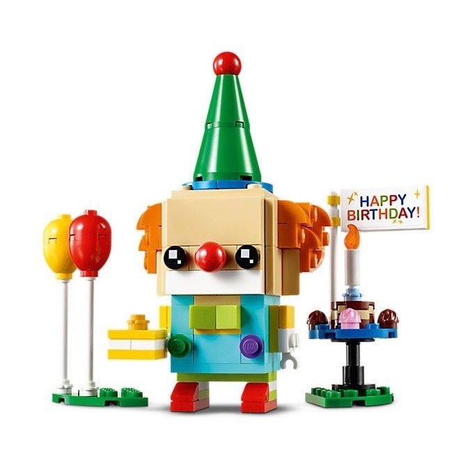 正版 LEGO 樂高 40348 生日小丑 BrickHeadz 樂高 積木 盒裝 COCOS LG100-細節圖2