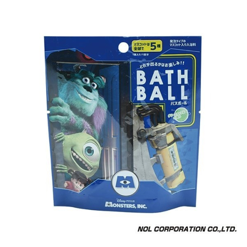 日本 NOL 迪士尼 怪獸電力公司入浴球 毛怪 大眼仔 沐浴球 泡澡球 洗澡玩具 附隨機公仔 COCOS TJ009