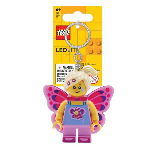 正版 LEGO 樂高鑰匙圈 蝴蝶女孩鑰匙圈燈 LED 人偶造型鑰匙圈燈 手電筒 COCOS LG320