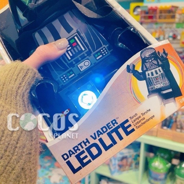 樂高LEGO星際大戰 STAR WARS 黑武士 達斯維達 人偶造型LED手電筒 盒裝 COCOS LG797-細節圖3