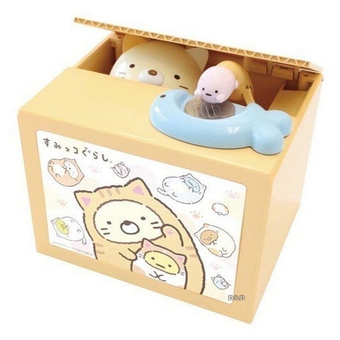 SHINE 哆啦A夢KT布丁狗大耳狗寶可夢角落生物史努比哥吉拉 儲金箱 偷錢箱 小費箱 存錢筒 COCOS FG660-規格圖11