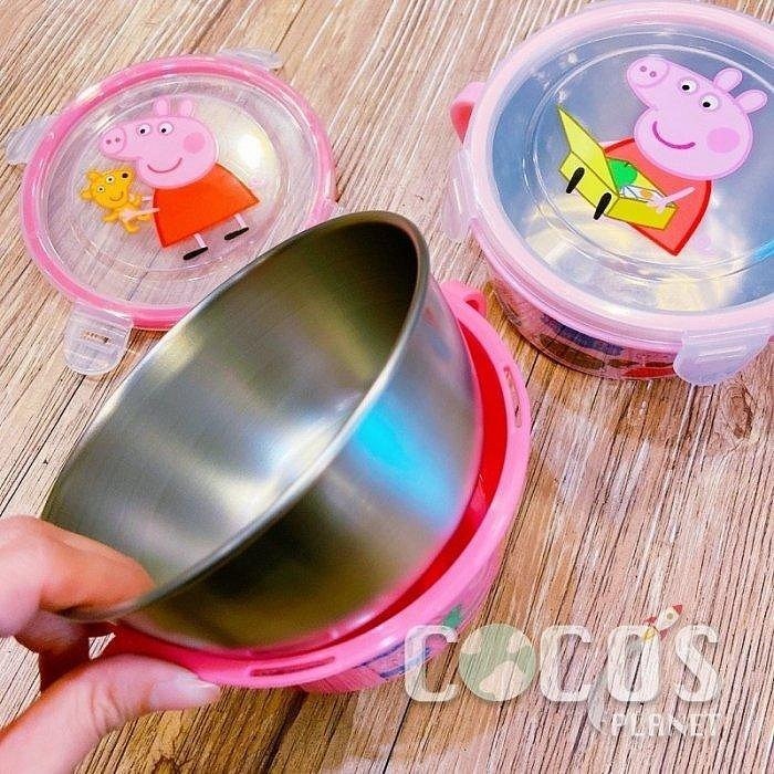 新款 Peppa Pig 粉紅豬小妹 佩佩豬 304不鏽鋼隔熱碗 雙耳隔熱餐碗 環保碗 兒童碗 COCOS SN110-細節圖4
