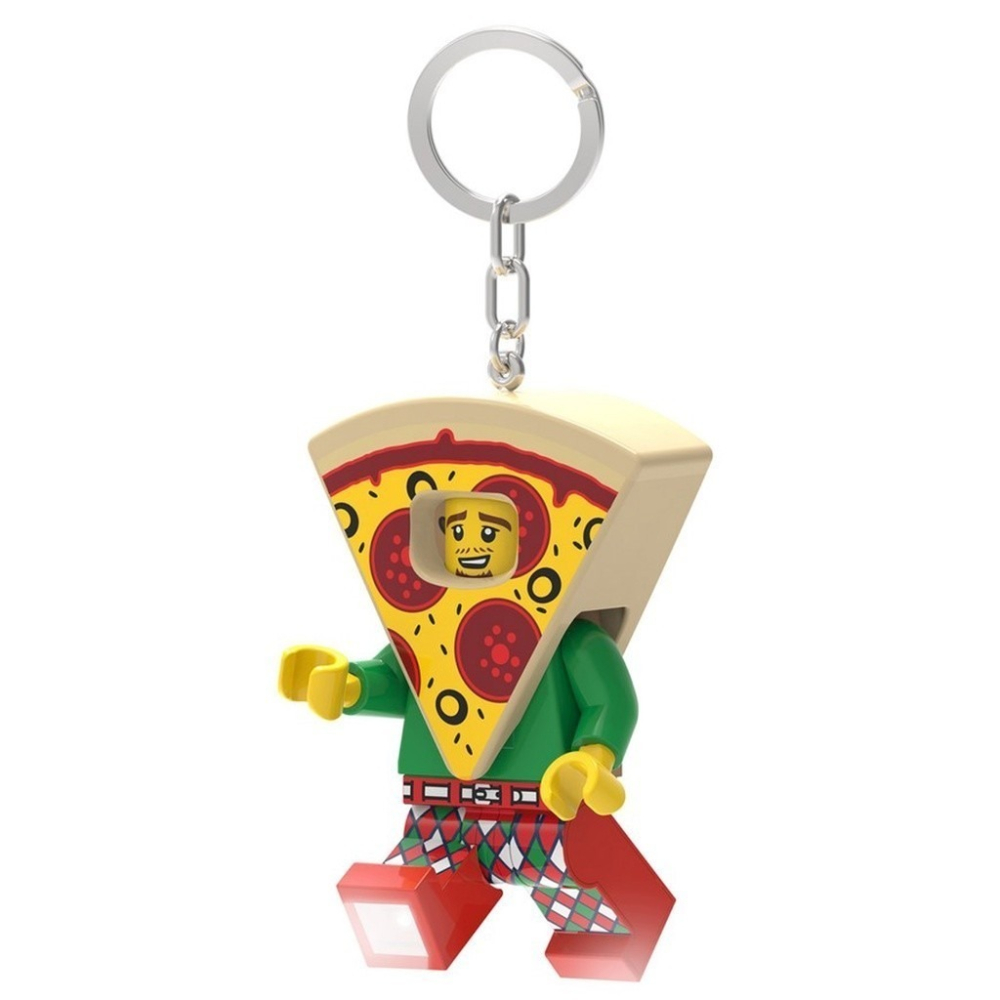 樂高鑰匙圈 樂高經典款 披薩人 pizza 人偶造型LED 鑰匙圈鎖圈 手電筒 吊飾 COCOS LG320-細節圖2