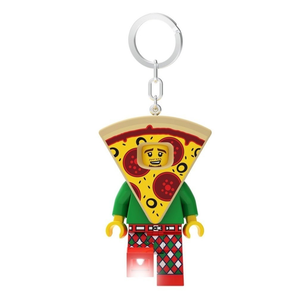 樂高鑰匙圈 樂高經典款 披薩人 pizza 人偶造型LED 鑰匙圈鎖圈 手電筒 吊飾 COCOS LG320-細節圖3