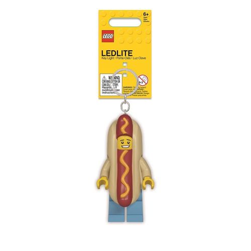 正版 LEGO 樂高鑰匙圈 熱狗人 LED 人偶造型鑰匙圈燈 手電筒 COCOS LG320