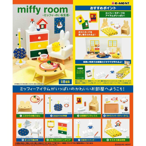 日本Re-ment miffy 米飛兔迷你房間 全八款 盒玩 盒玩公仔 不挑款 隨機單盒販售 COCOS TU003
