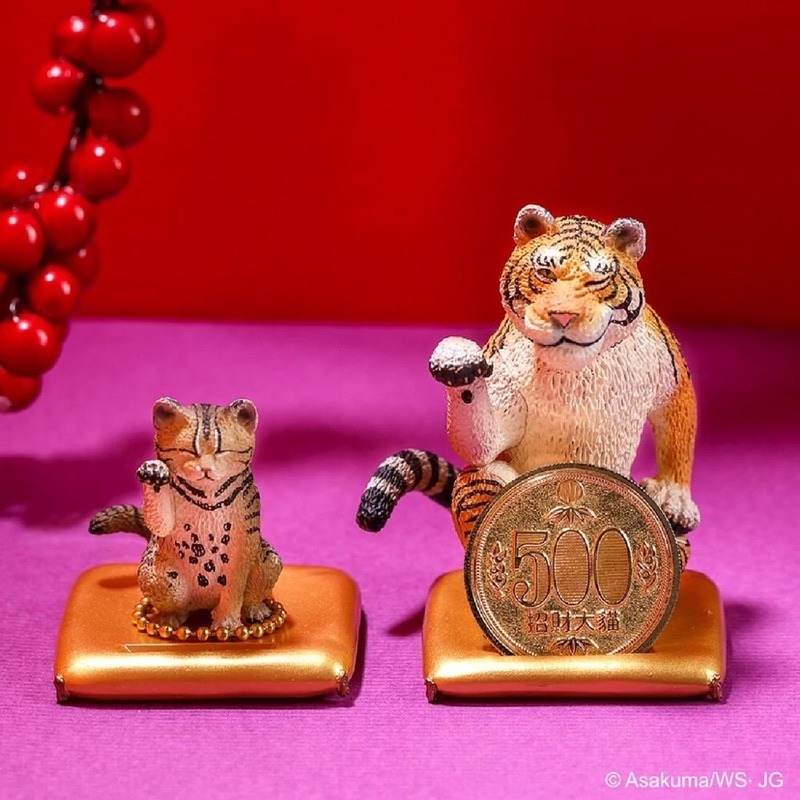 朝隈俊男 Animal Life 招財野生大貓 Series III 3代 虎年 招財大貓 公仔 COCOS FG680-細節圖2