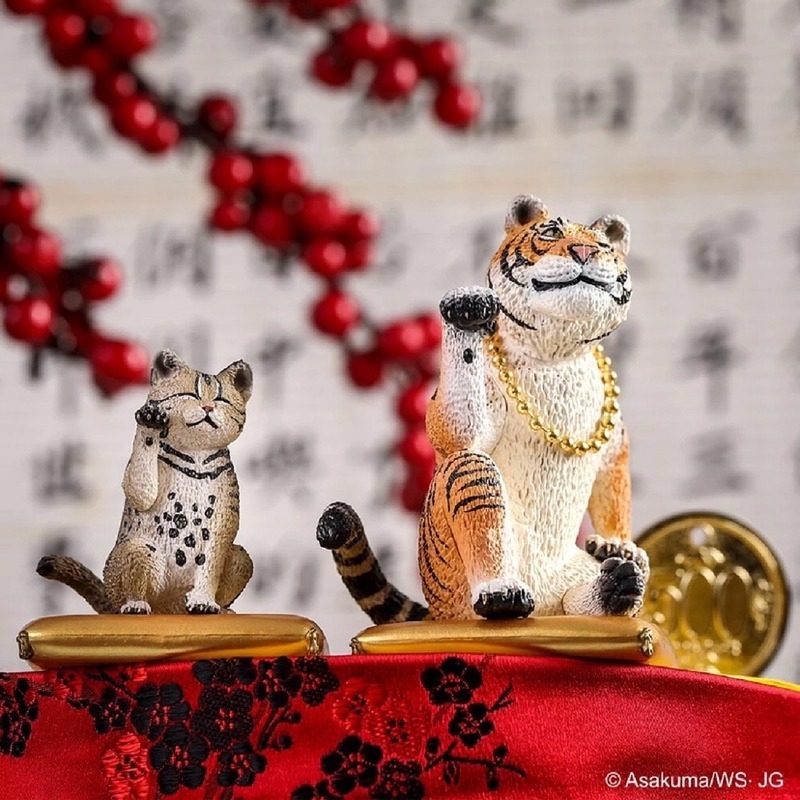 朝隈俊男 Animal Life 招財野生大貓 Series III 3代 虎年 招財大貓 公仔 COCOS FG680-細節圖3