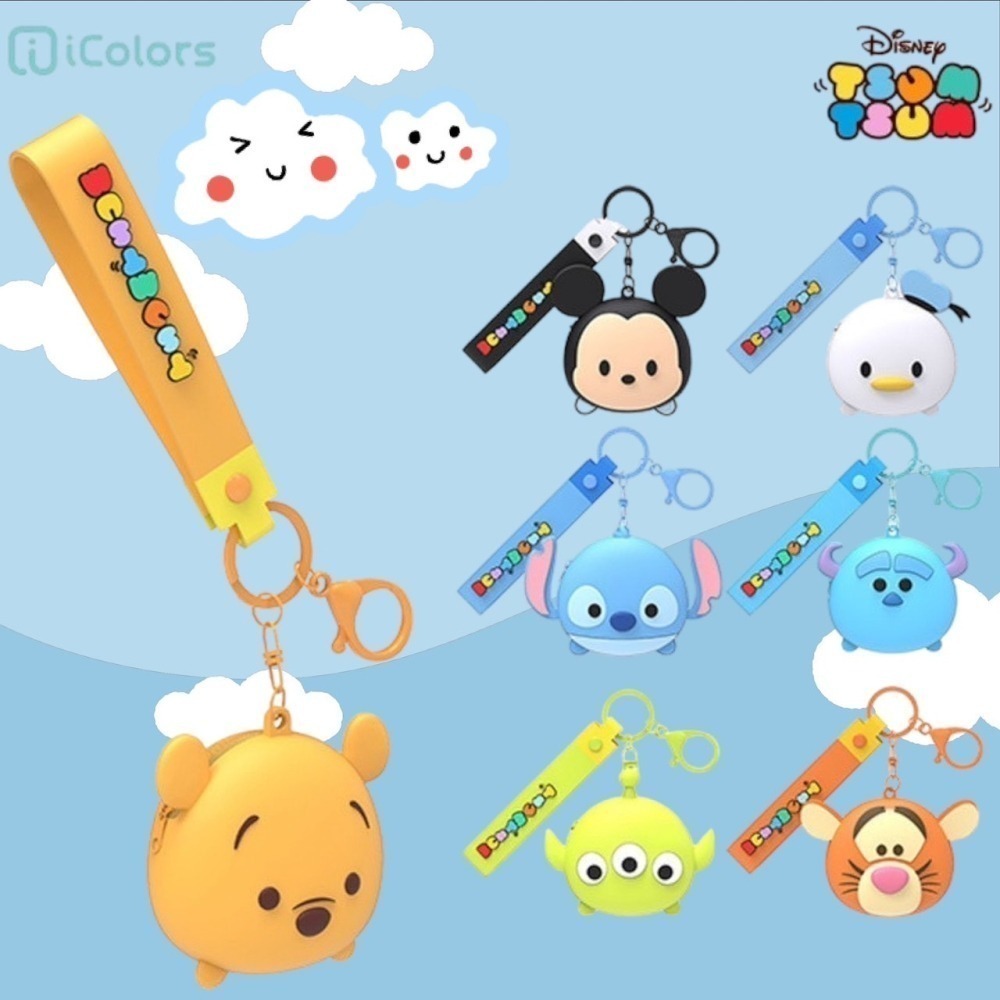 正版 迪士尼 Q版矽膠零錢包 耳機包 小錢包 收納包 零錢包 鑰匙圈 背包吊飾 COCOS WZ075-細節圖2