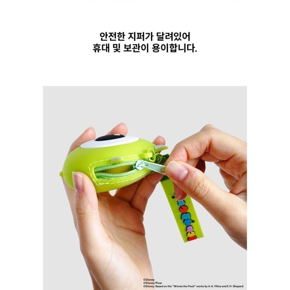 正版 迪士尼 Q版矽膠零錢包 耳機包 小錢包 收納包 零錢包 鑰匙圈 背包吊飾 COCOS WZ075-細節圖4