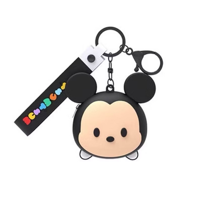 正版 迪士尼 Q版矽膠零錢包 耳機包 小錢包 收納包 零錢包 鑰匙圈 背包吊飾 COCOS WZ075-規格圖6