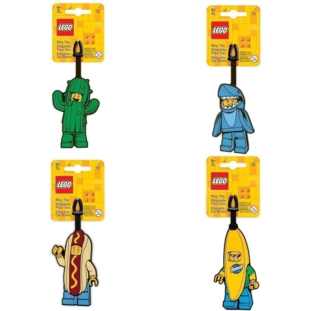 LEGO樂高 香蕉人 鯊魚人 熱狗人 仙人掌人 人偶造型 行李吊牌 背包掛飾 吊飾 COCOS LG287-細節圖2