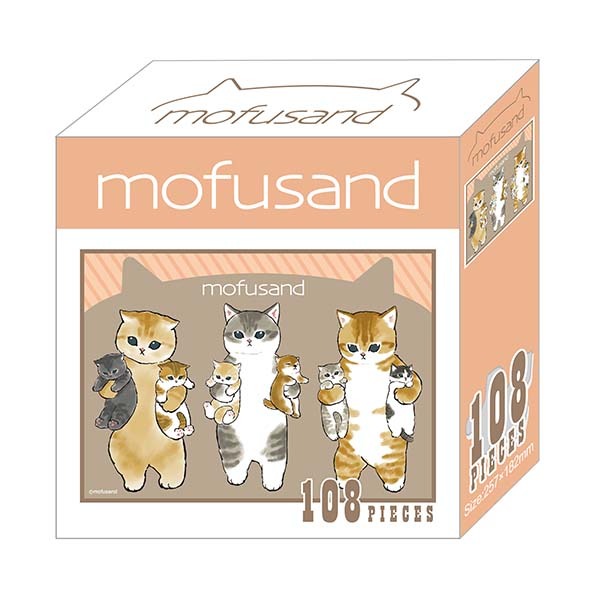 正版 Mofusand 貓福珊迪 新款108片盒裝拼圖 拼圖 桌遊 派對玩具 禮物 獎勵禮物 COCOS DK398-規格圖3