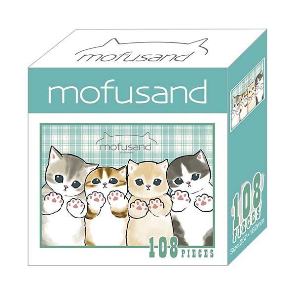 正版 Mofusand 貓福珊迪 新款108片盒裝拼圖 拼圖 桌遊 派對玩具 禮物 獎勵禮物 COCOS DK398-規格圖3