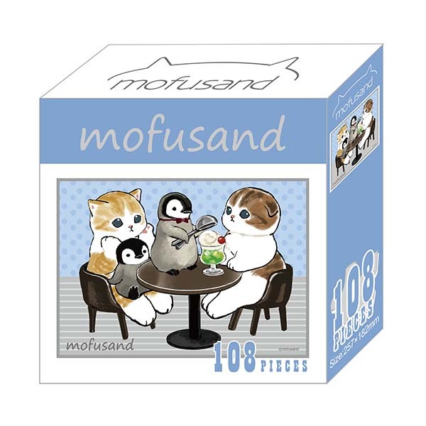 正版 Mofusand 貓福珊迪 新款108片盒裝拼圖 拼圖 桌遊 派對玩具 禮物 獎勵禮物 COCOS DK398-規格圖3