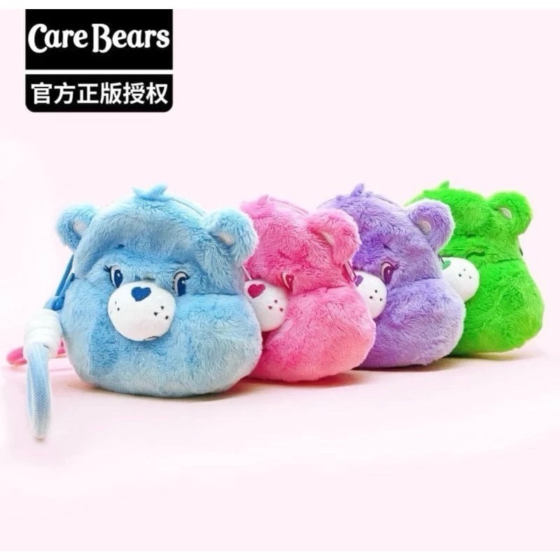 Care Bears 彩虹熊 愛心熊 絨毛零錢包 吊飾 收納包 手拿包 零錢包 COCOS WZ075-細節圖2